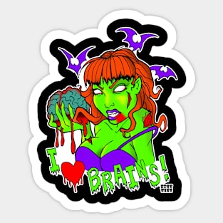 I Love Brains! Sticker